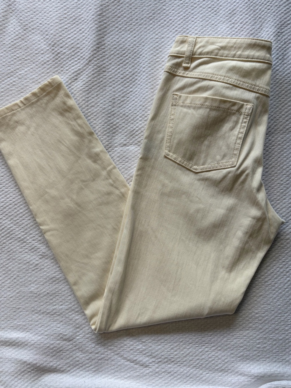 J. McLAUGHLIN-Lexi Stretch Egret White 5 pocket Denim Straight Leg Jeans sz2
